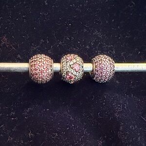 Pandora Elegant Pink and Purple sparkling beads